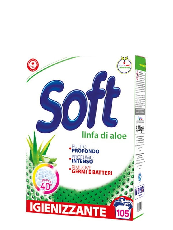 Пральний порошок Soft Linfa di Aloe 5.25 кг 105 прань | 6824483