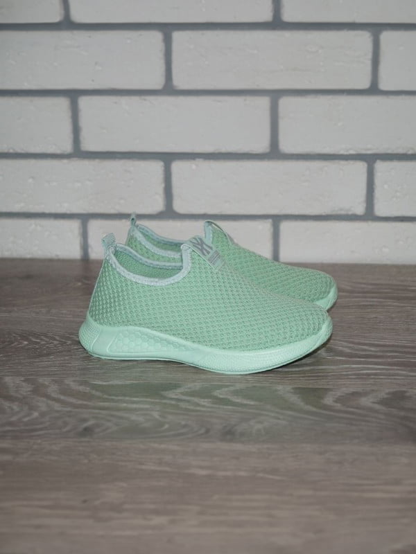 Зелені текстильні кросівки | 6824087