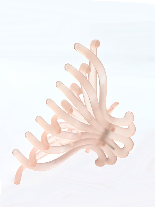 Заколка-краб из матового пластика розового цвета (11х 6,2х3,2 см) | 6826264