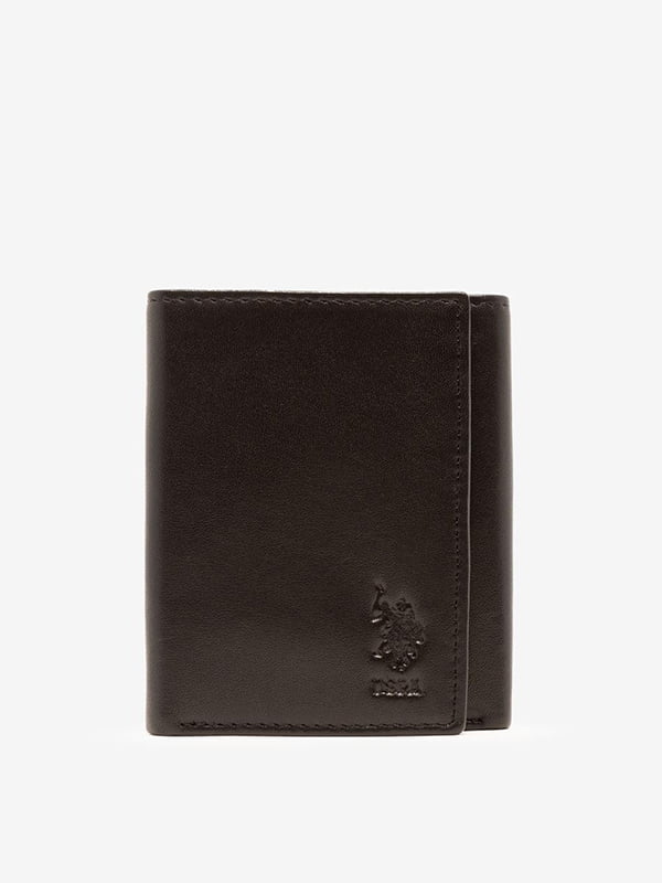 Шкіряне чорне портмоне з логотипом  | 6825937