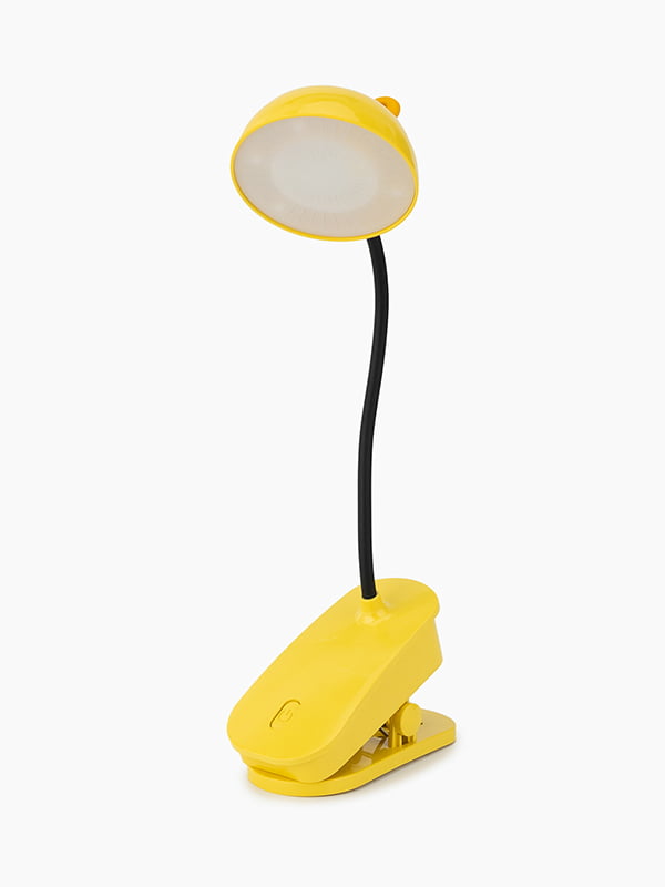 Лампа настільна на зажимі жовта | 6830047