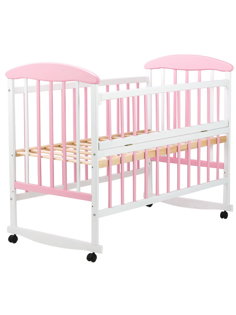 Ліжко “Наталка” біло-рожеве на колесах | 6831190