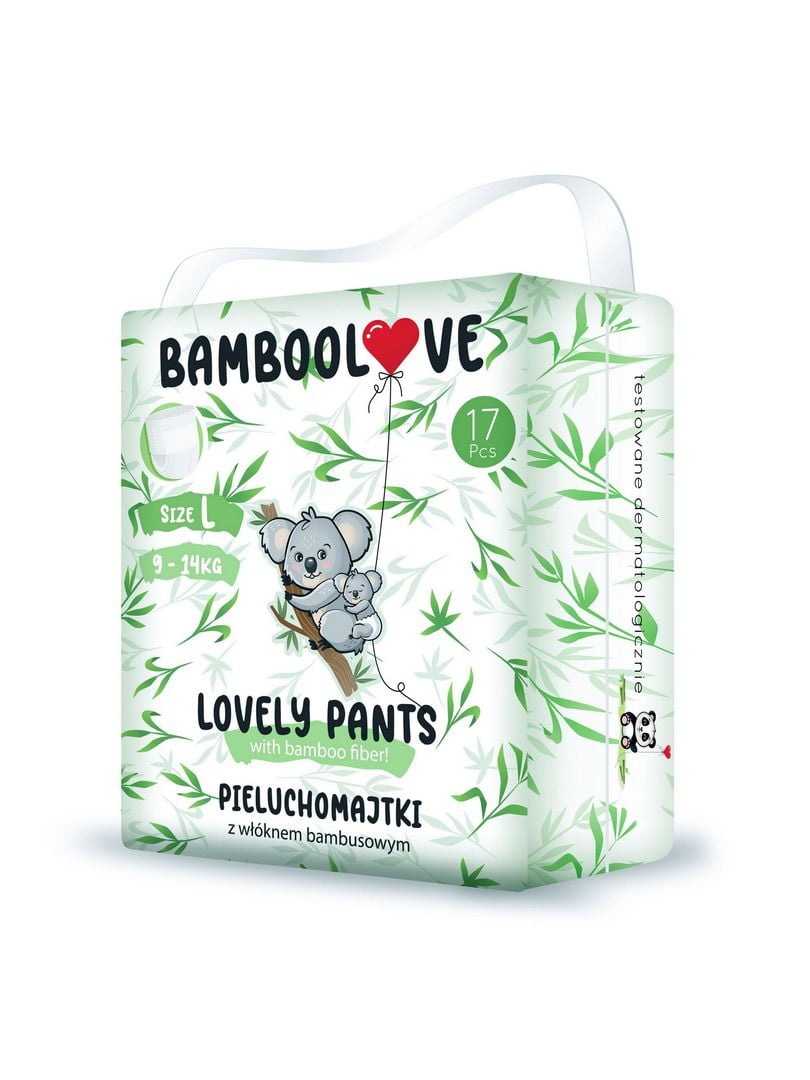 Підгузки-трусики BAMBOOLOVE  LOVELY PANTS розмір L 9-14 кг 17 шт. | 6831423