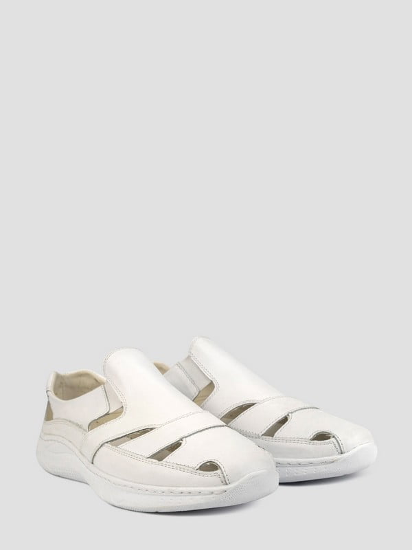 Кожаные белые сандалии | 6831984