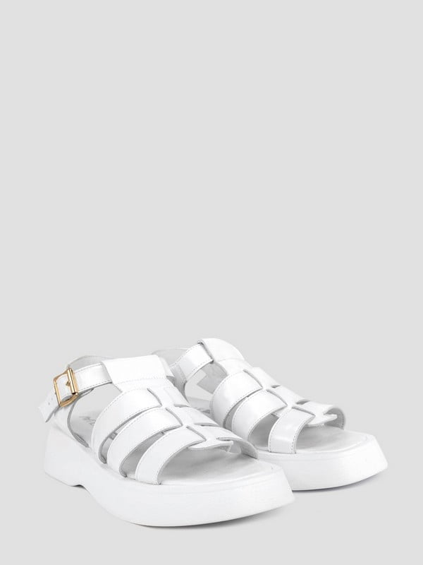 Кожаные белые сандалии | 6831996
