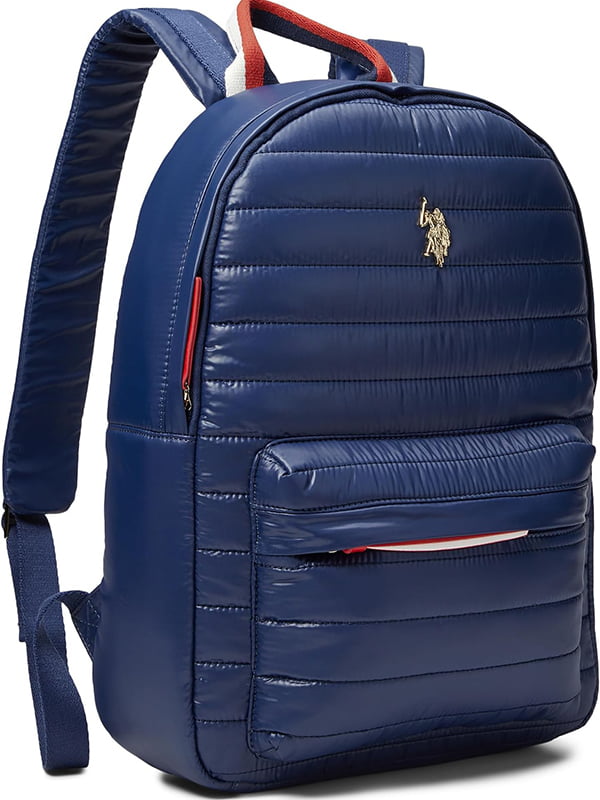 Стеганый темно-синий рюкзак с логотипом | 6833990