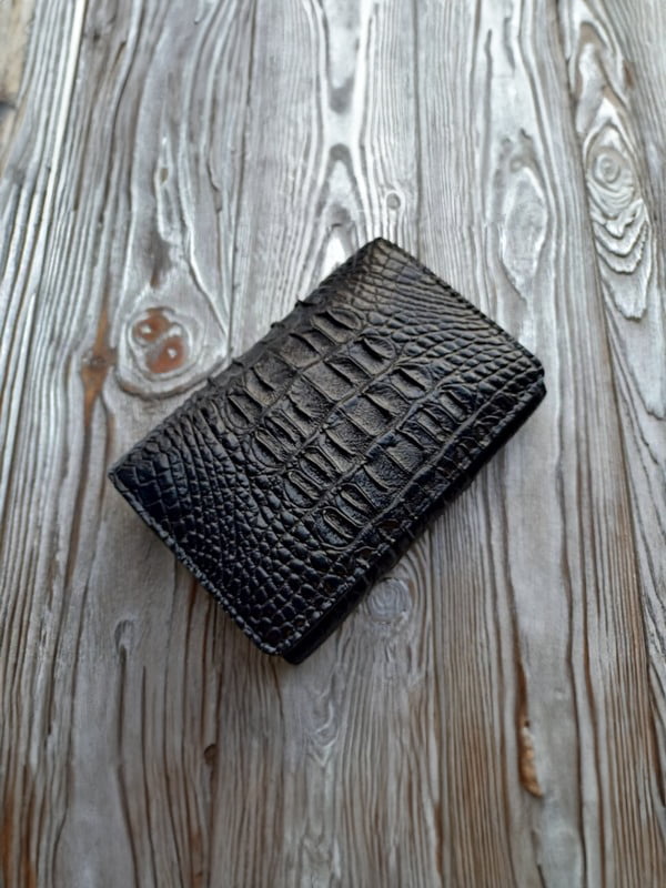 Чорний гаманець зі шкіри крокодила | 6838266