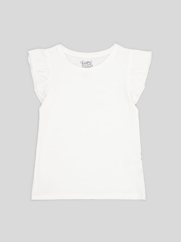 Біла бавовняна футболка | 6844469