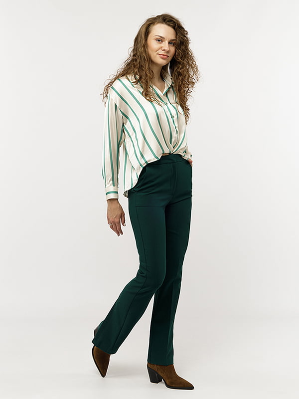 Жіночі штани S зелений Karol ЦБ-00227841 | 6840740