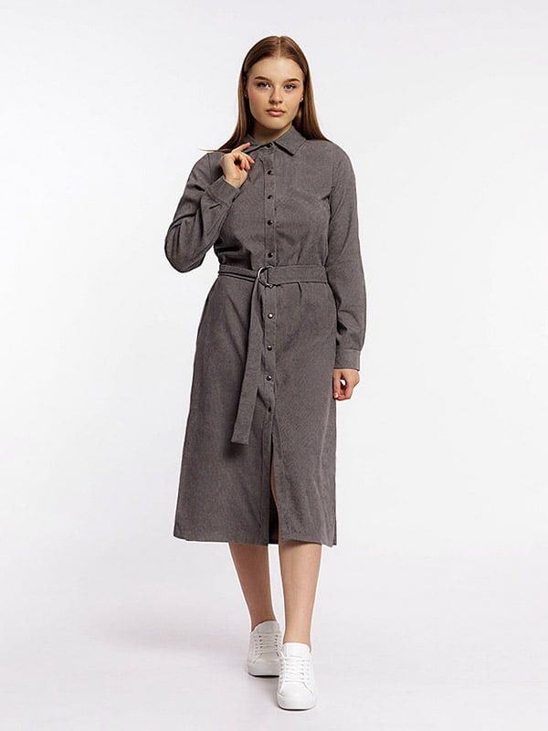 Жіноча сукня з довгим рукавом 46 темно-сірий Yuki ЦБ-00212737 | 6840818
