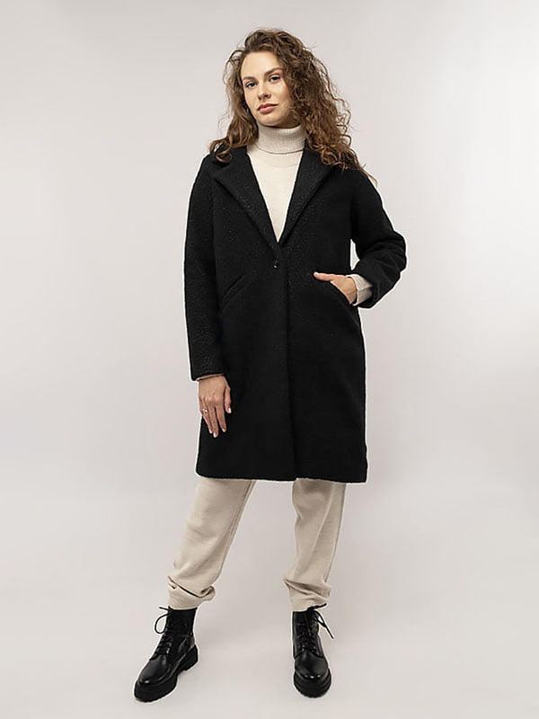 Жіноче пальто L чорний MADAME CIX ЦБ-00234514 | 6841190