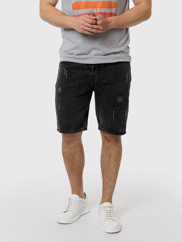 Чоловічі джинсові шорти мом 30 темно-сірий INTERCODE ЦБ-00218857 | 6841390