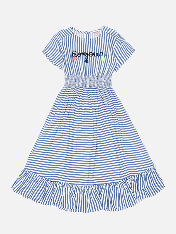 Сукня для дівчинки з кісточками 140 блакитний Timo girls ЦБ-00187812 | 6841502
