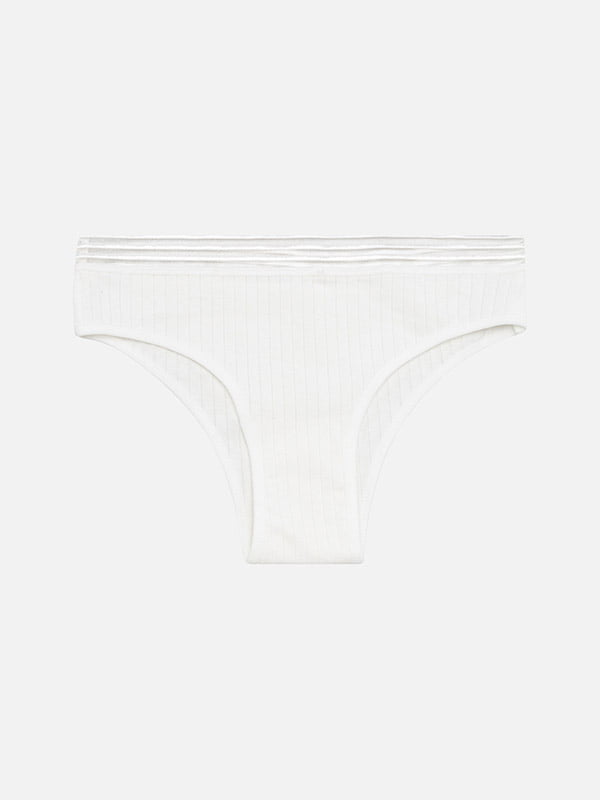 Жіночі трусики бразільяно Underwear ЦБ-00237679 L Білий | 6841574