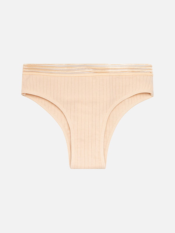 Жіночі трусики бразільяно Underwear ЦБ-00237680 M Бежевий | 6841575