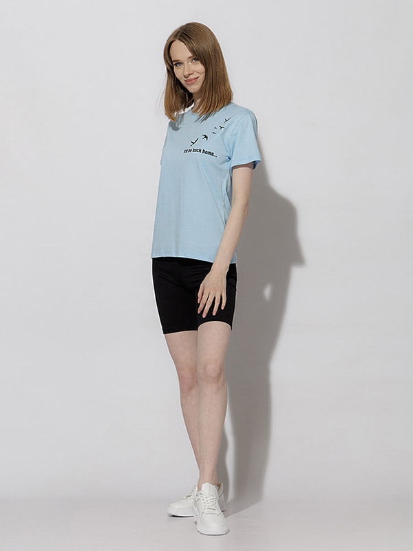 Жіноча футболка регуляр L блакитний Yuki ЦБ-00216234 | 6841799
