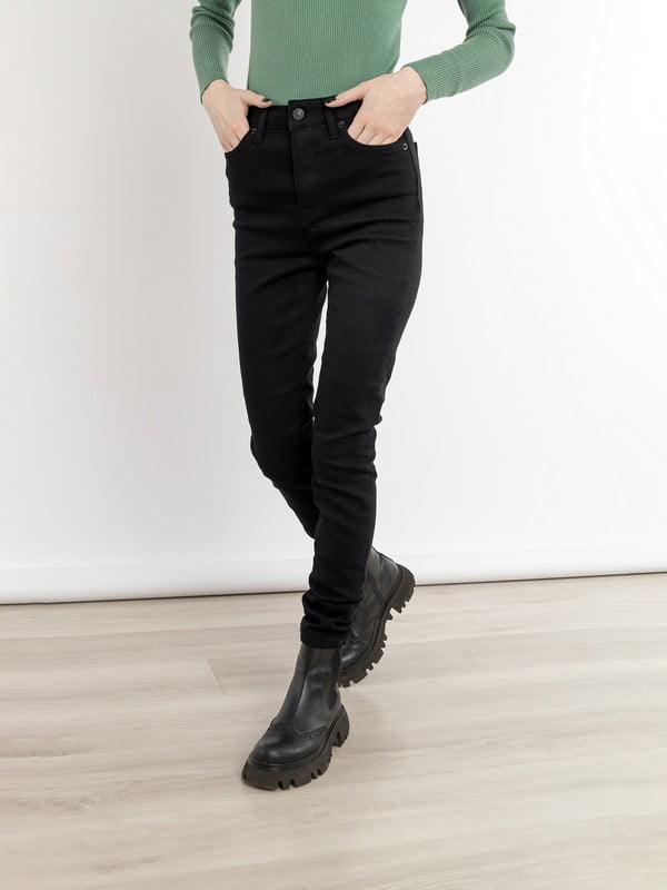 Жіночі джинси слім 26 чорний Zeo Basic ЦБ-00235588 | 6842591