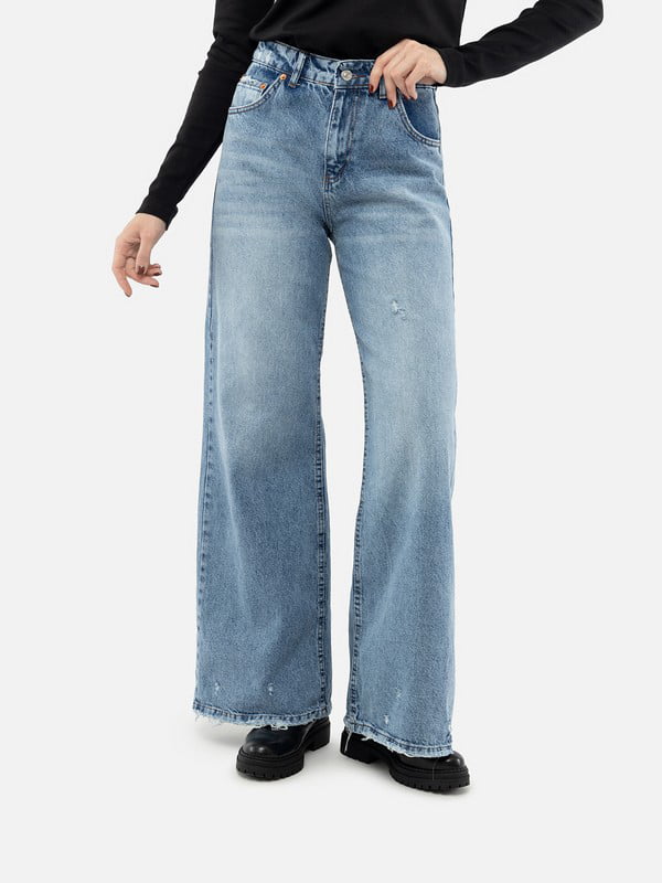 Жіночі джинси палаццо 34 блакитний Zarxlife ЦБ-00241685 | 6842599