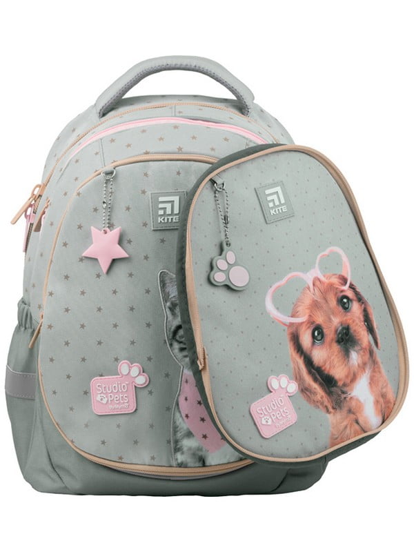 Рюкзак для дівчинки KITE Education SP світло-сірий ЦБ-00225117 | 6842681