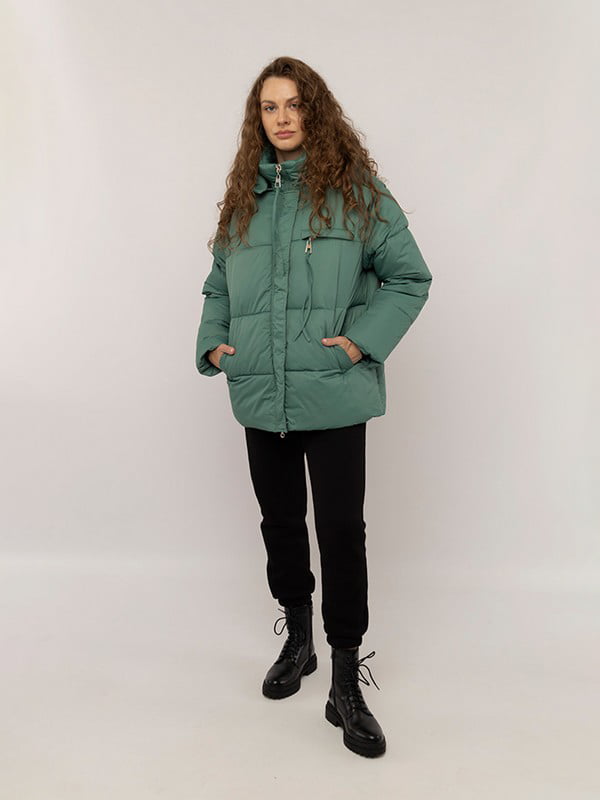 Жіноча куртка 48 зелений XUEJIAYI ЦБ-00223827 | 6844050