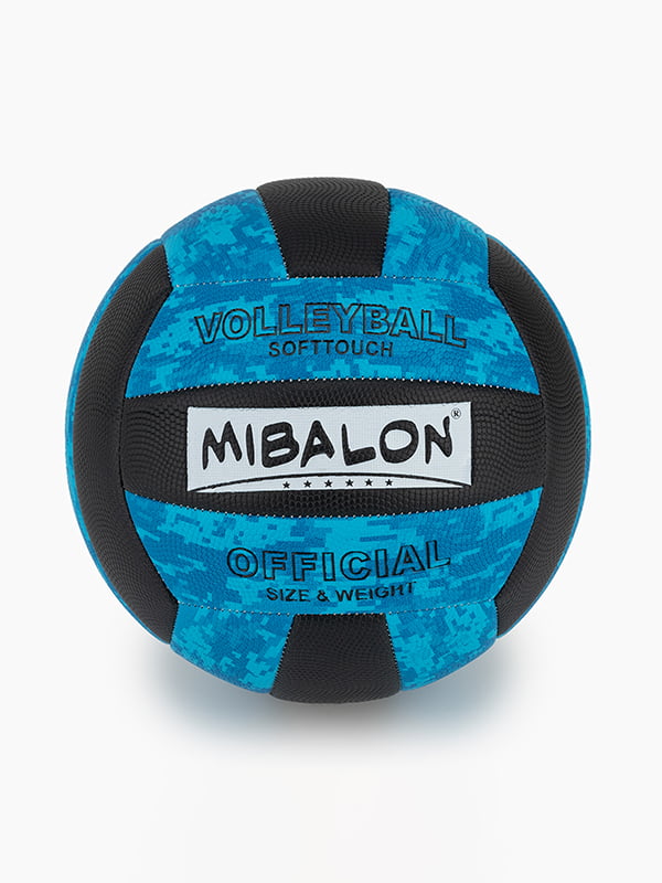 М'яч волейбольний блакитно-чорний з малюнком | 6854010