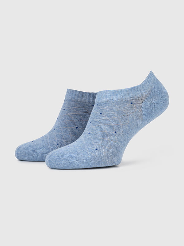 Короткі сині шкарпетки у візерунок | 6854345