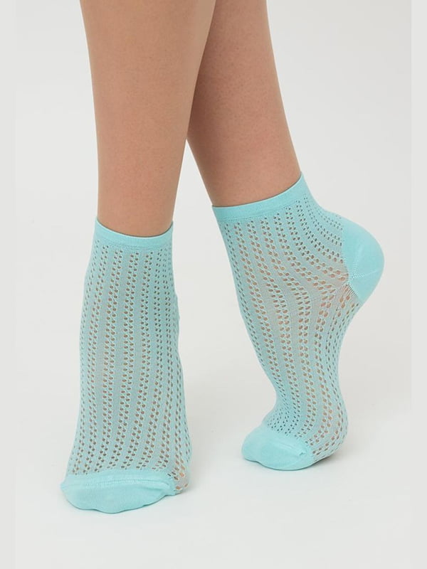 Ажурні шкарпетки блакитні | 6857862