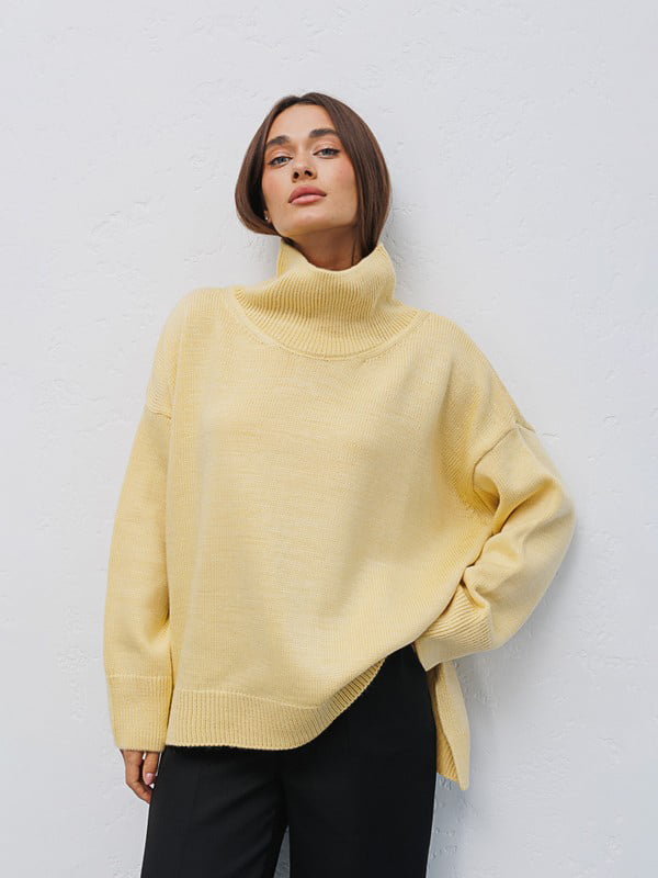 Желтый свитер свободного фасона | 6852812