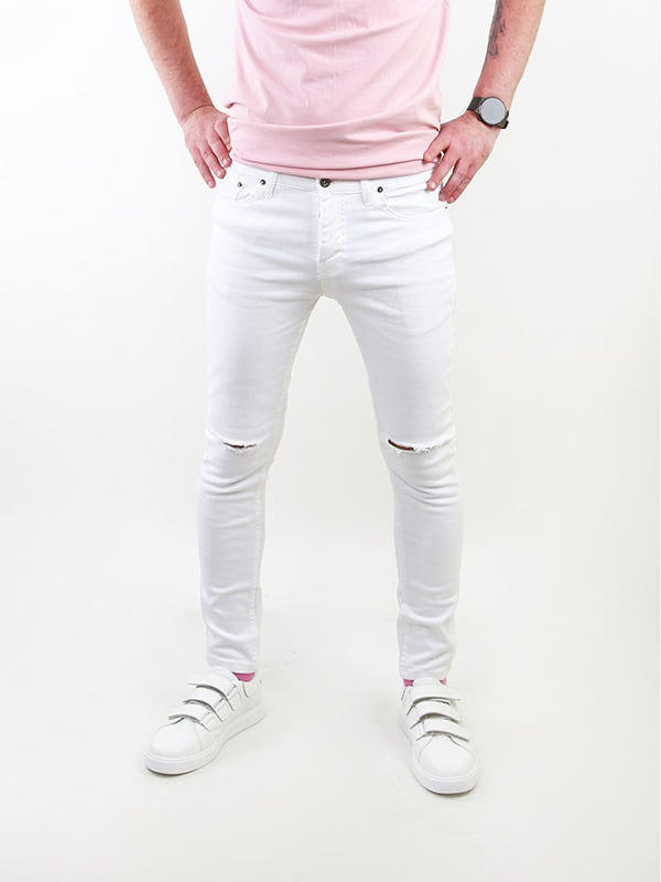 Білі обтягуючі джинси | 6859673
