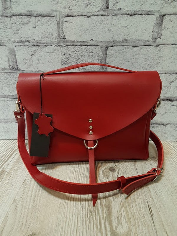 Червона шкіряна сумка Дороті | 6862118