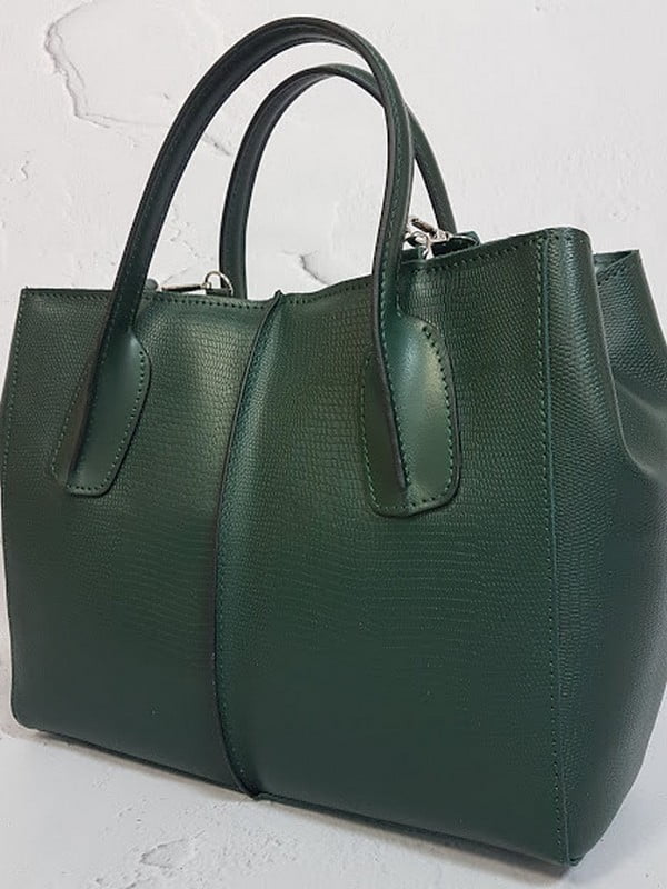 Зелена шкіряна сумка Форта | 6862180