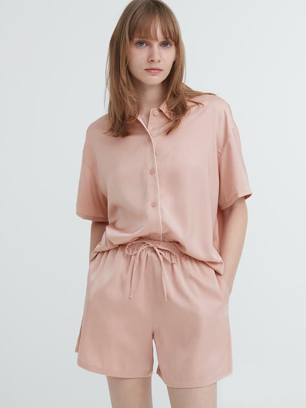 Рожева піжама: сорочка та шорти | 6865058