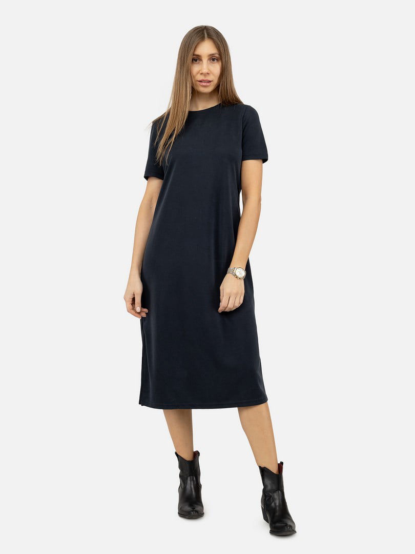 Сукня з коротким рукавом сіра | 6872021