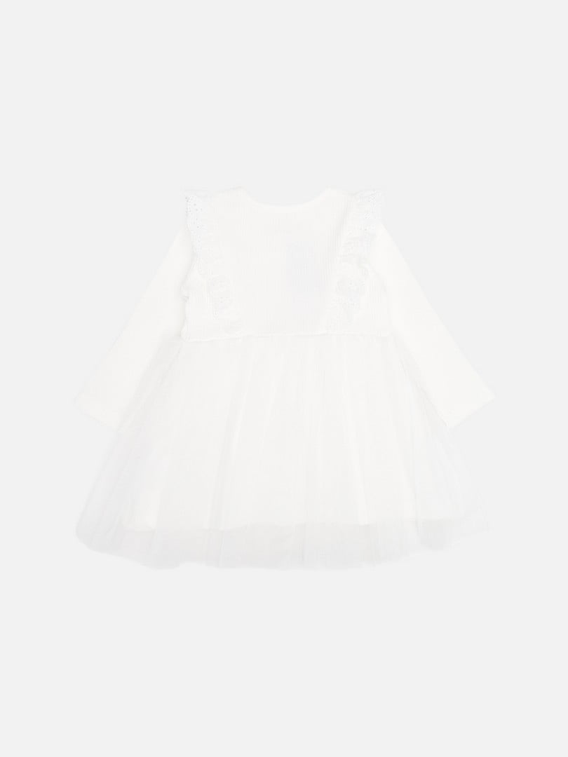 Сукня з довгим рукавом біла | 6872445