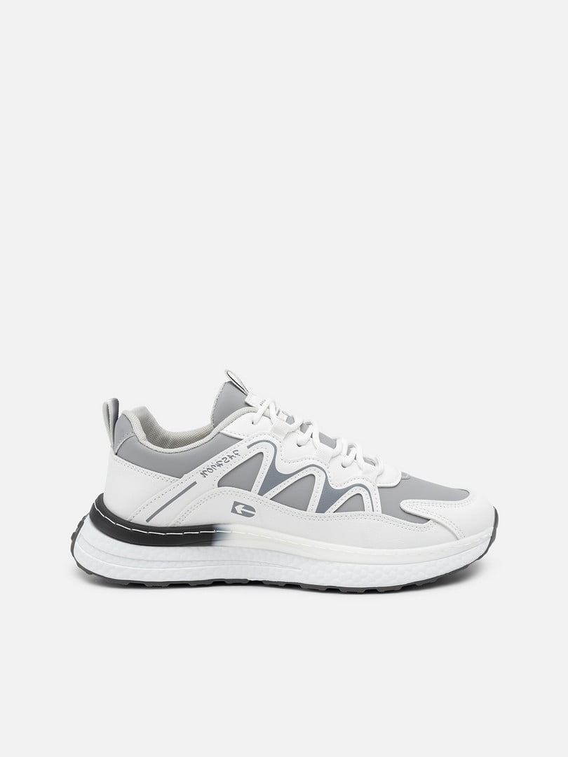 Білі кросівки з сірими вставками | 6872535