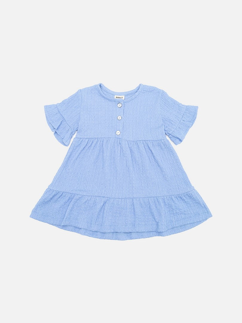 Сукня з коротким рукавом блакитна | 6873150
