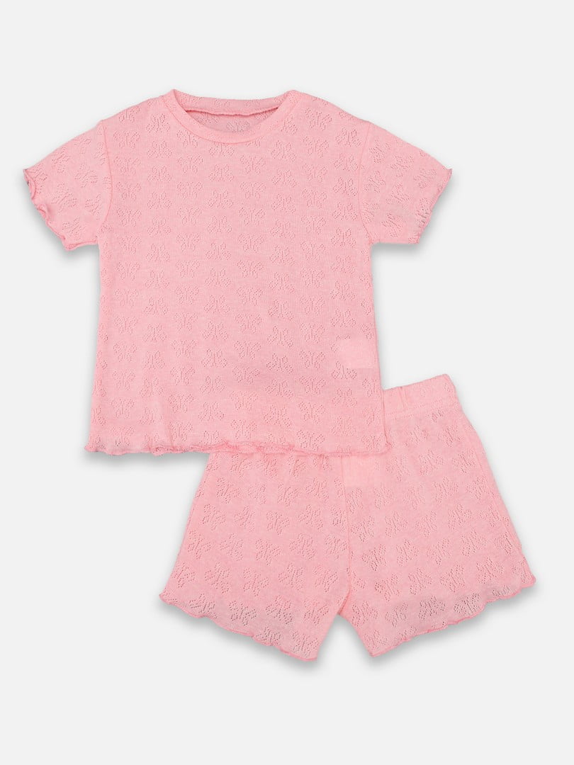 Піжама рожева: футболка та шорти | 6873359
