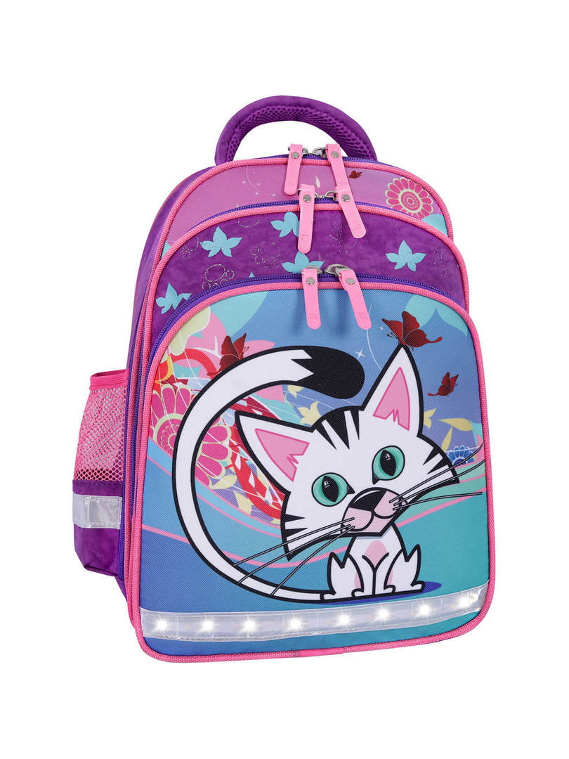 Рюкзак шкільний Mouse малинового кольору з принтом | 6874425