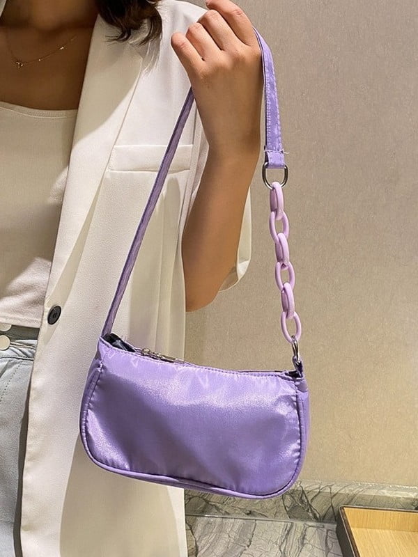 Фіолетова маленька сумка-багет | 6875285