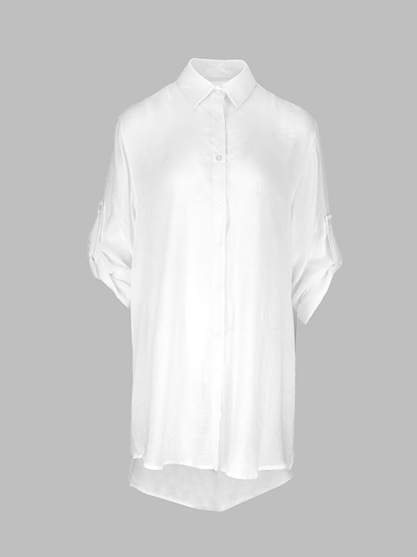 Туніка біла з комірцем сорочкового типу | 6853768