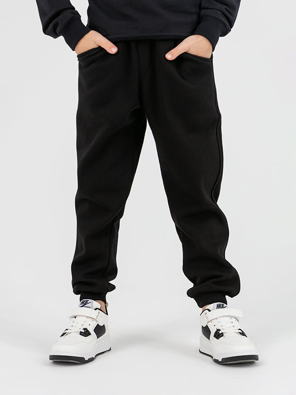 Чорні спортивні штани з бавовни | 6875732