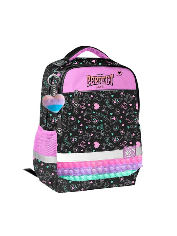 Рюкзак шкільний різнокольоровий з принтом | 6875814