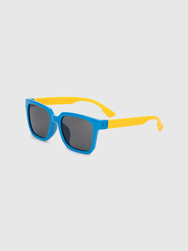 Сонцезахисні окулярі в жовто-блакитній оправі | 6875892