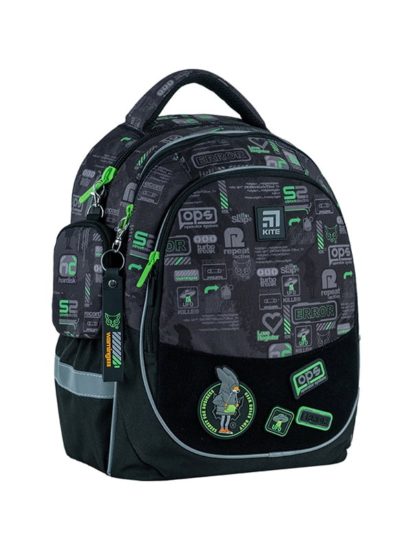 Рюкзак шкільний різнокольоровий з кишенями сіткою | 6875972