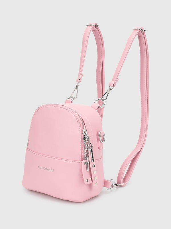 Рожевий рюкзак з екошкіри | 6876009