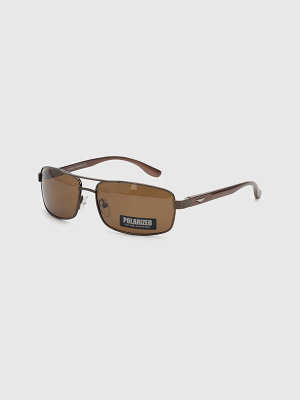 Сонцезахисні окулярі в коричневій оправі | 6876011