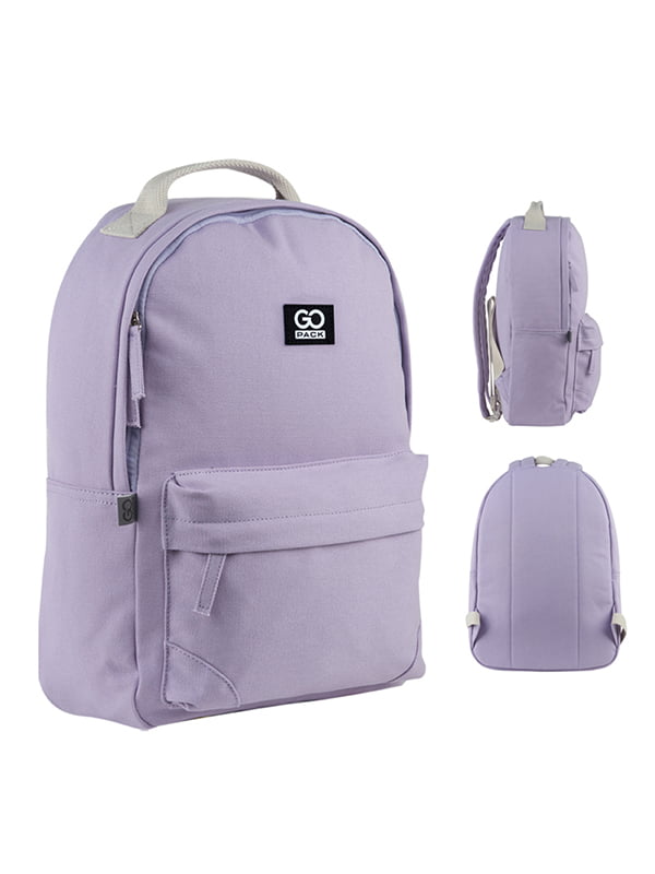 Рюкзак бузкового кольору з накладною кишенею | 6876018