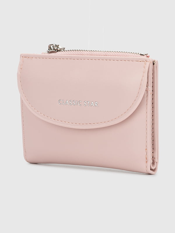 Рожевий гаманець на блискавці з написом | 6876079