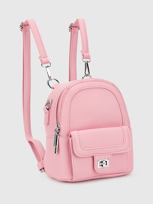 Рожевий рюкзак з екошкіри | 6876117