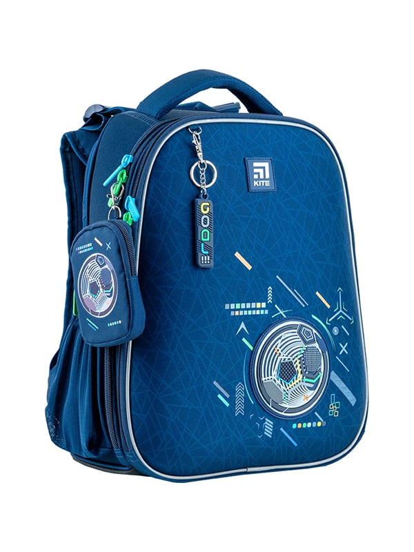 Рюкзак каркасний синій з принтом | 6876307